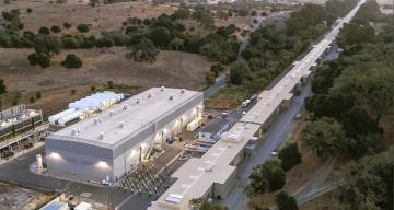 aerial view of accelerator